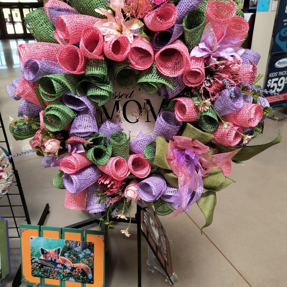 Handmade Mother's Day wreath